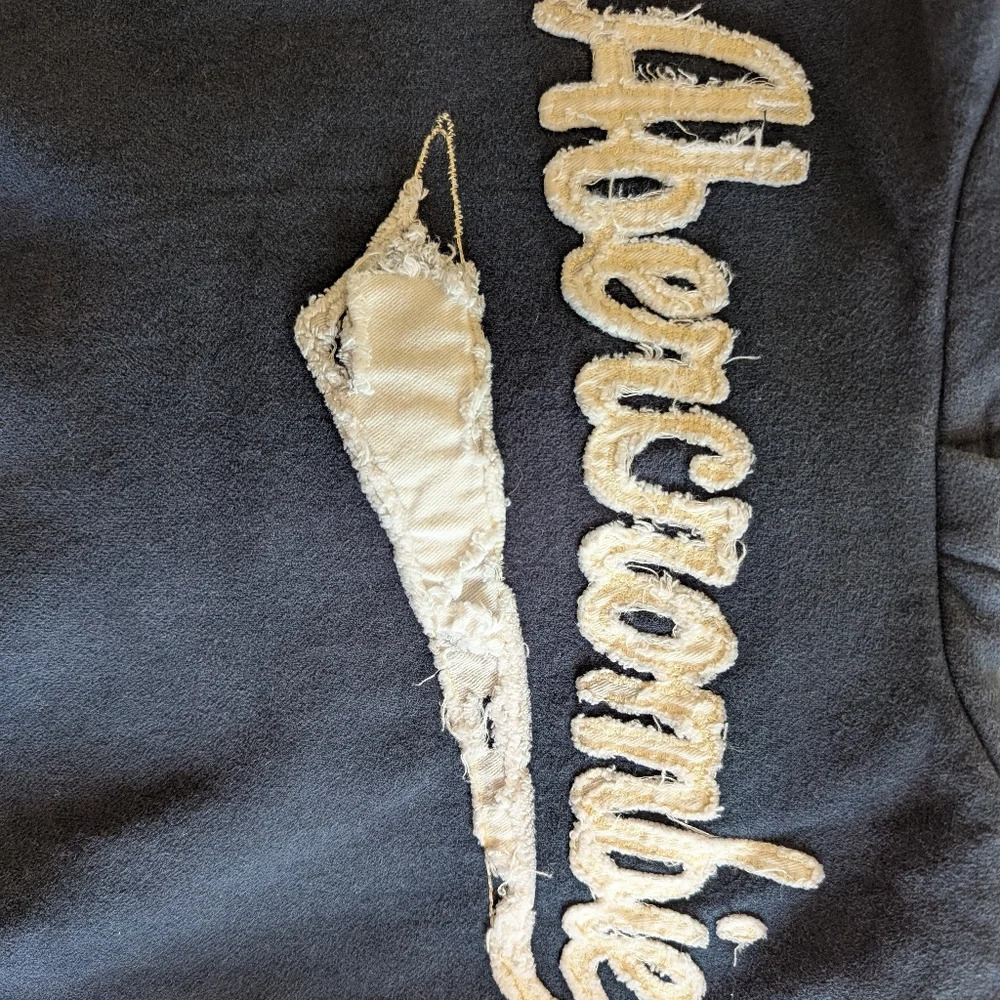 Abercrombie & Fitch Navy Hoodie Size Boys XL - Picture 5 of 5